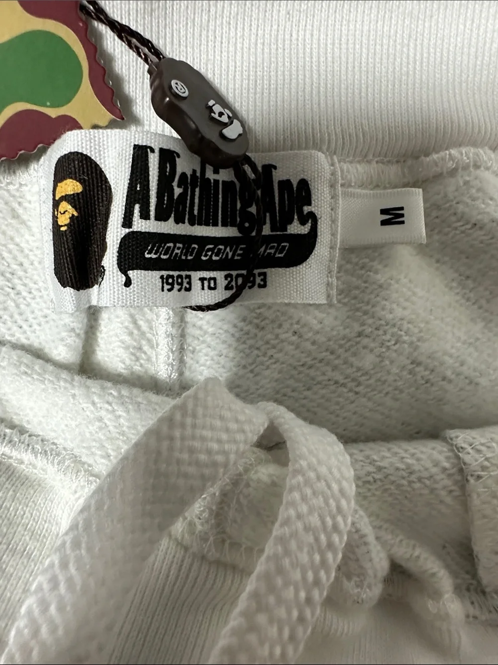 BAPE Color Camo Shark Sweat Shorts White/Gray Size Medium NWT